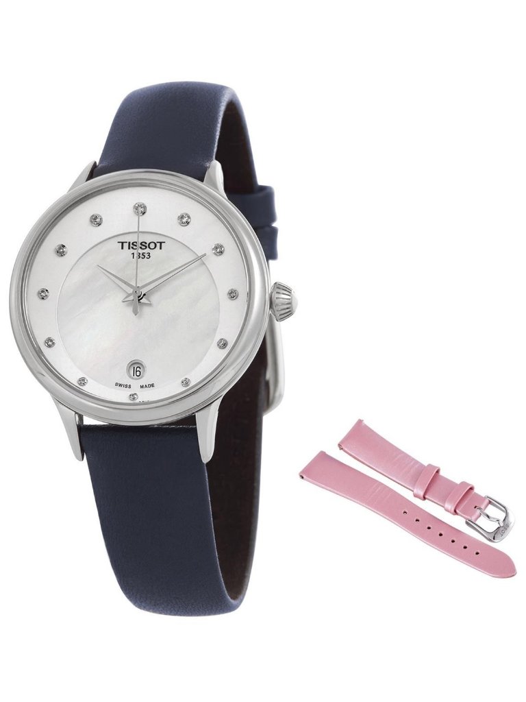Nwt Tissot OdaciT Quartz Diamond White Mother Of Pearl Dial Ladies Watch